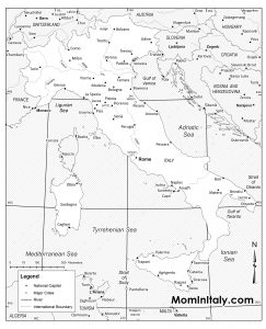 PRINTABLE MAP OF ITALY (Black &amp; White and Color Versions) - Mom In Italy