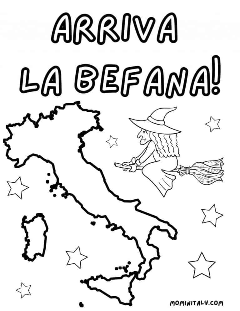 LA BEFANA COLORING PAGES - Italy's Friendly Epiphany Witch - Mom In Italy