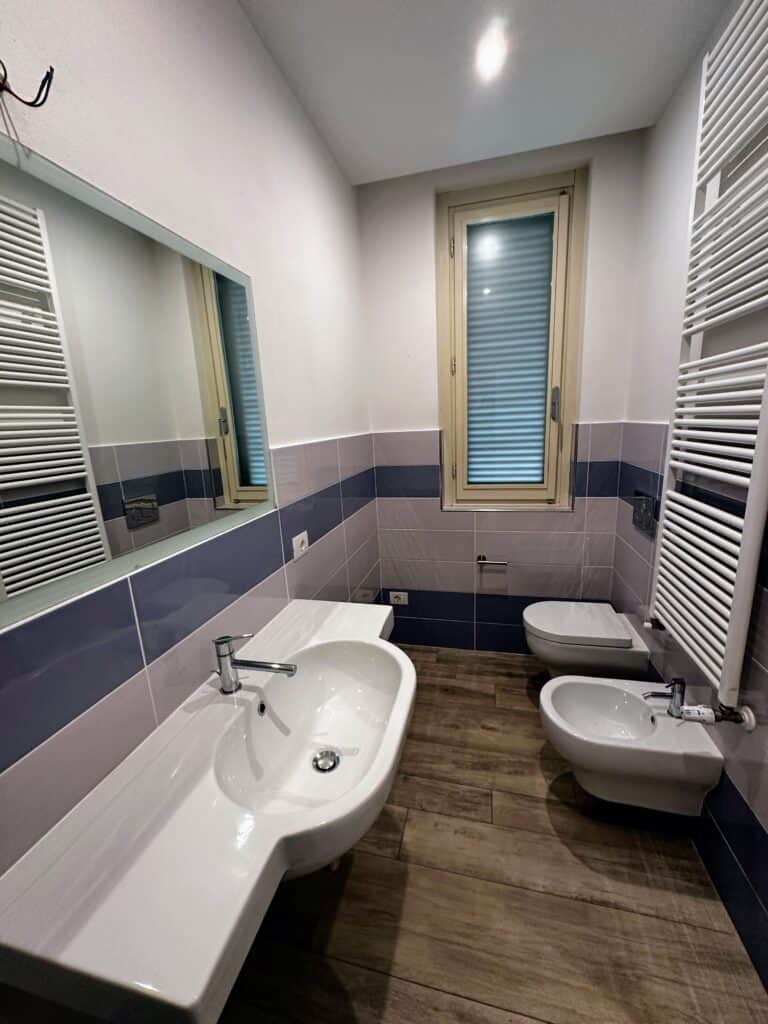 Bathroom in home in Italy, including bidet.